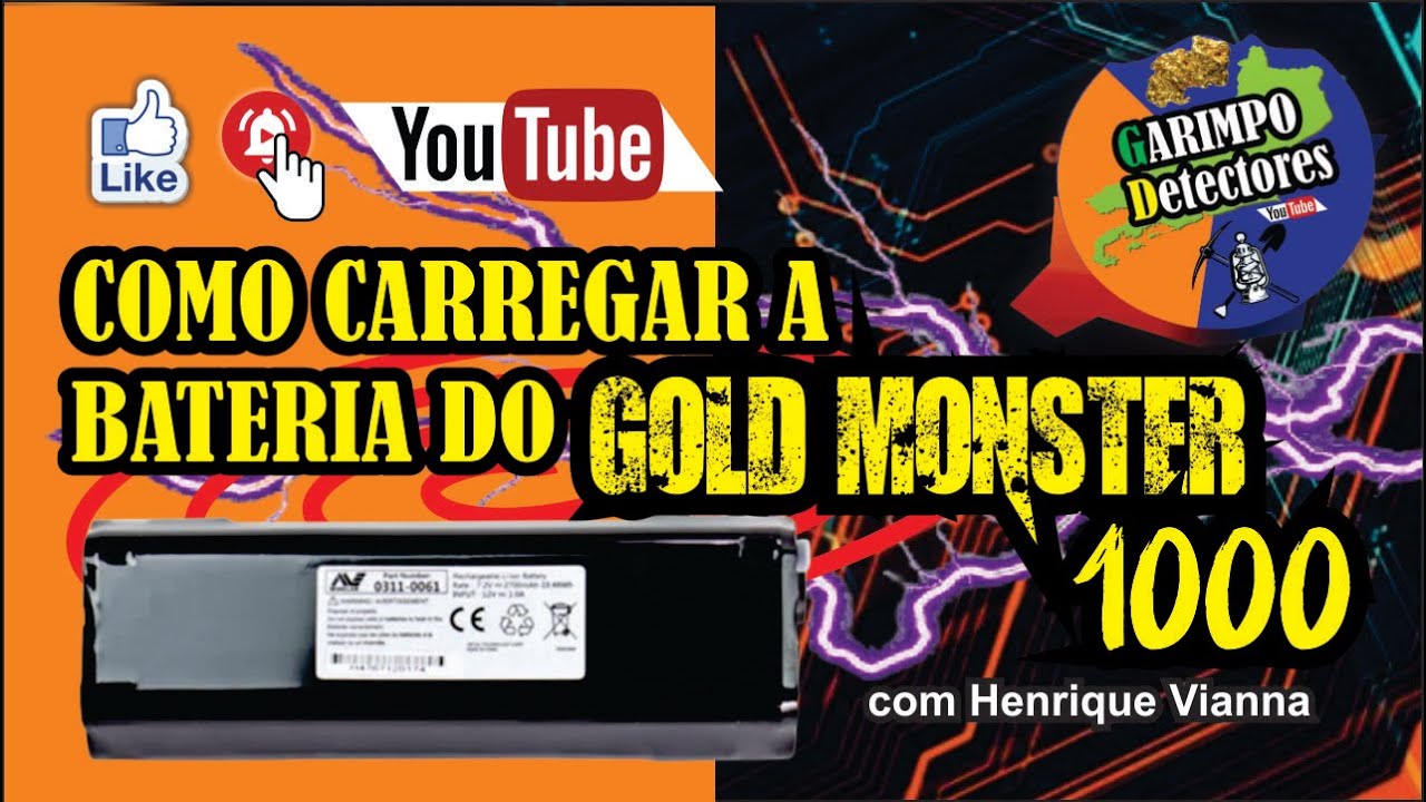 COMO CARREGAR A BATERIA DO GOLD MONSTER 1000