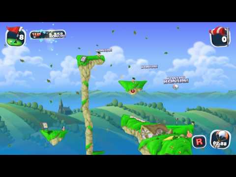 Worms Crazy Golf - [Britannia] All Hole-in-One shots - Walkthrough