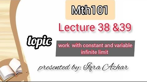 mth 101 lecture 38 &39 |#mth101 #38 #39|iqra azhar