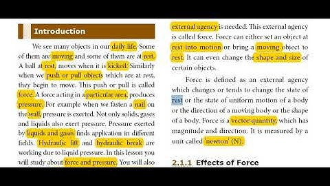 CLASS 8-SCIENCE-LES 2-FORCE AND PRESSURE - PART 1