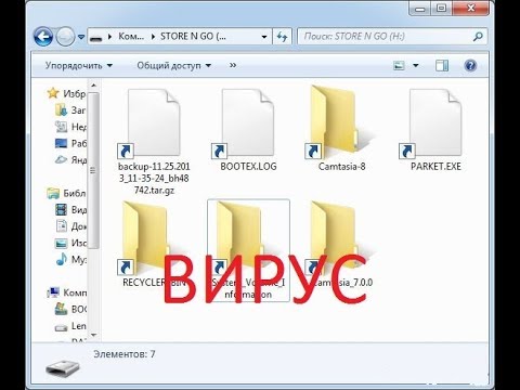 Как избавиться от вируса "smycwtexsedfcwu". Ярлыки вместо папок на флешке