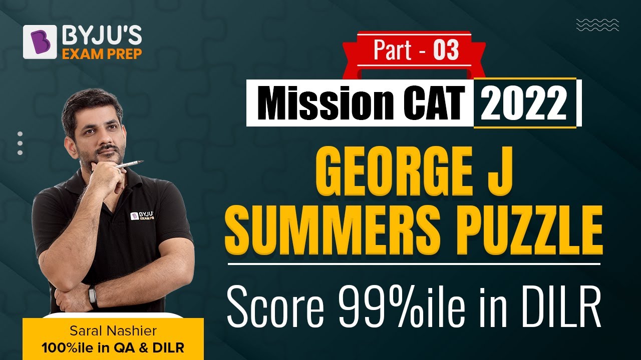 Mission CAT 2022 Score 99ile in CAT DILR Section Summer