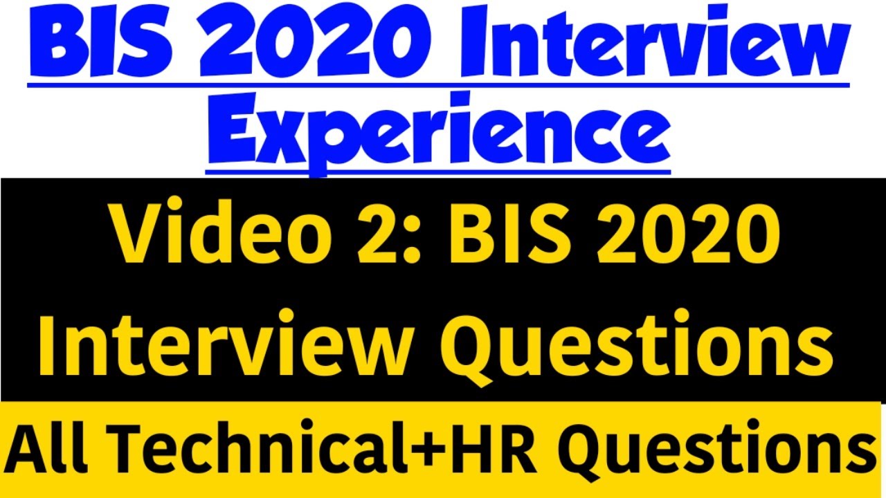 BIS 2020 Interview Questions And Answers| BIS Interview Experience| PSU Interview Questions& Answers
