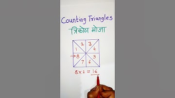 counting figures | counting triangles | maths tricks | reasoning tricks | त्रिकोण #shorts #mathshort