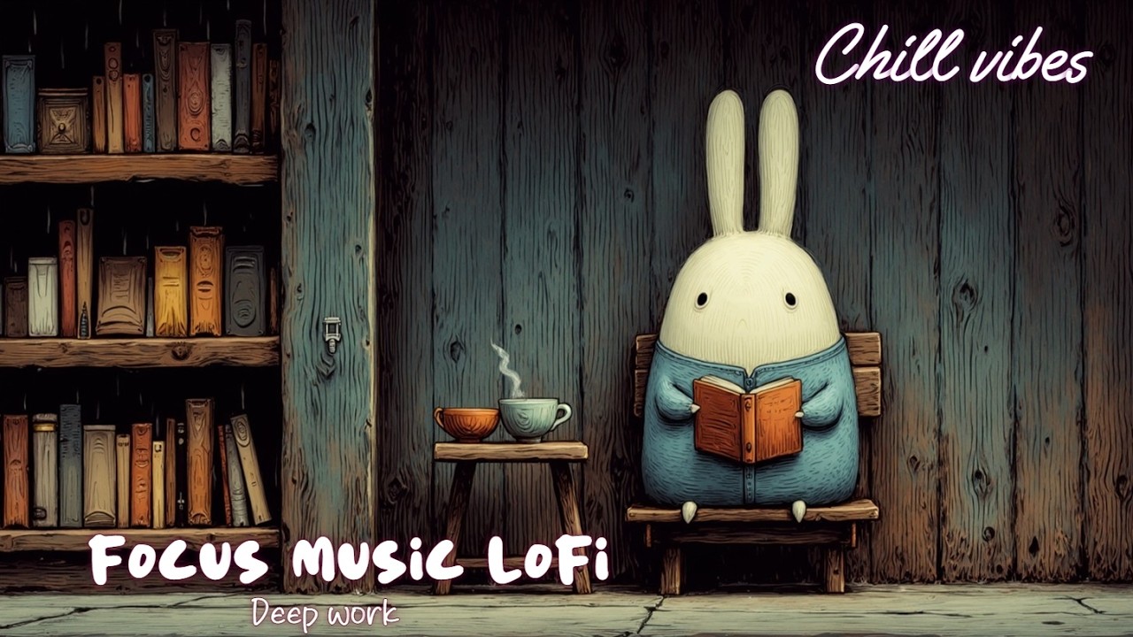 Лоу-фай биты для глубокой учебы 📖 Успокаивающие звуки для концентрации | Rabbit Lofi Society
