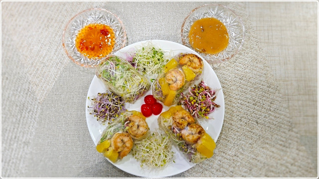 새우 월남쌈 만들기, 새우 라이스페이퍼 요리, 집들이 음식 레시피, 새싹채소, 베트남, How to Make Shrimp Vietnamese Spring Rolls