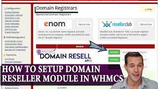 how to setup domain reseller module in whmcs?