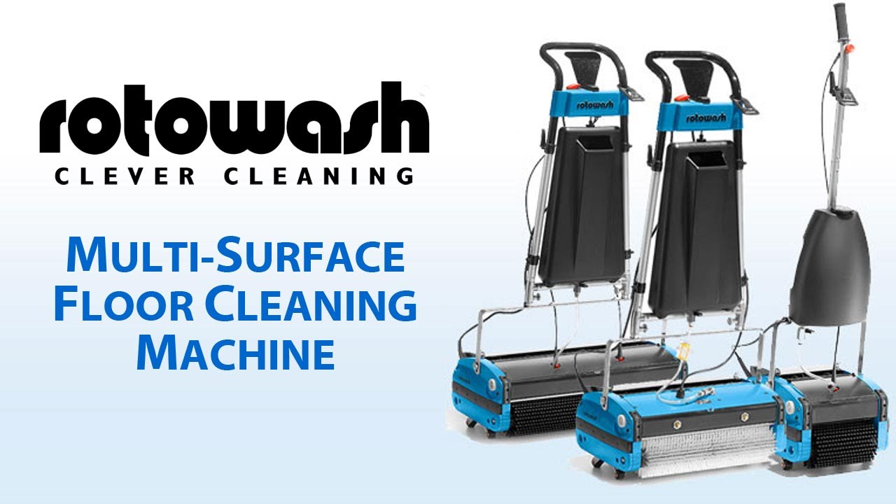 Floor Washer Machine Rotowash Multi Surface Floor Cleaner Youtube