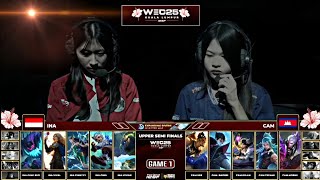 INDONESIA VS CAMBODIA | IESF WEC25 UPPER SEMI FINALS | GAME 1 - Mobile Legends