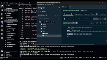Inloggebruikersfunctie en route-eindpunt: Bcryptjs-wachtwoordhashing, JsonWebToken met behulp van...