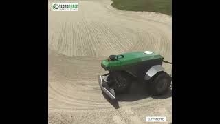 Rastrillo robótico autónomo SmartRake diseñado para búnkers de Tecnogreen