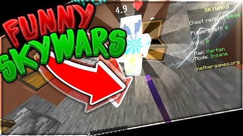 Nethergames MCPE Skywars//Funny//Trolling