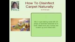 How to disinfect carpet naturally -