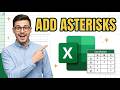 How To Add Asterisks To A Correlation Table To Show Significance In Excel