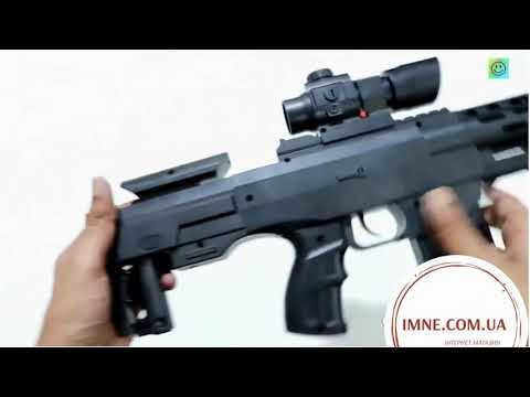 Детский снайперский автомат с лазерным прицелом игрушечное оружие для стрельбы пластиковыми пулями по мишеням, видео 1