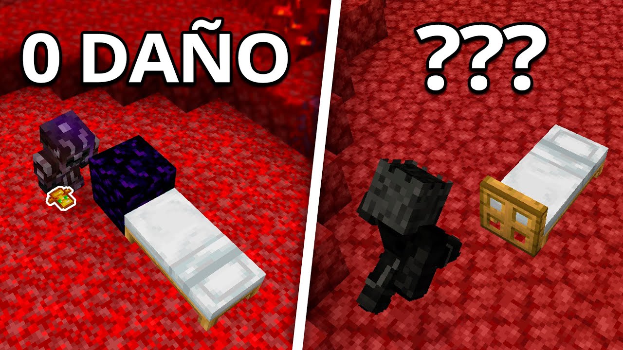 Cómo explotar camas en el Nether y SOBREVIVIR en Minecraft
