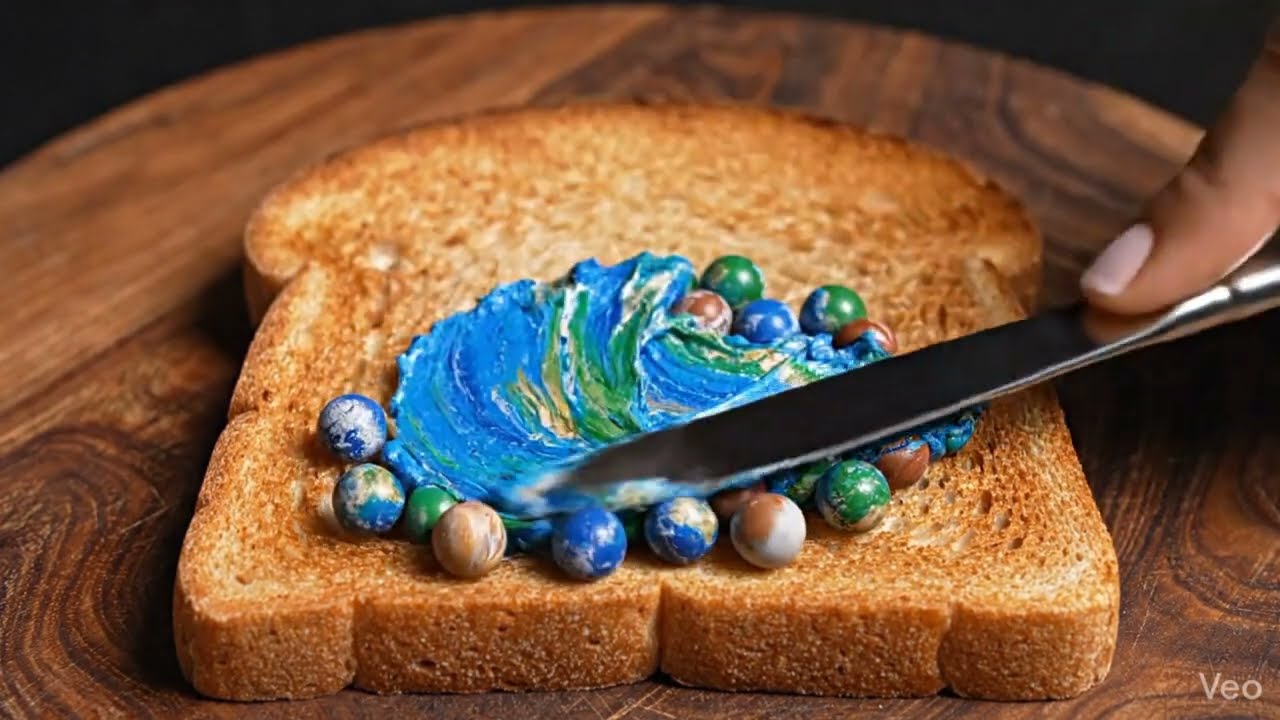 All Planets Inside Bread ASMR 🌍🌕🪐🔪🍞 