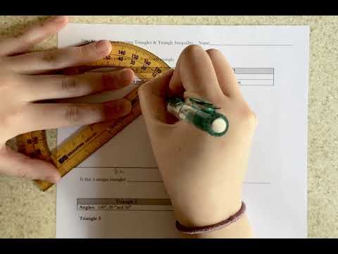 DRAWING with a PROTRACTOR:  Drawing a Triangle Given ASA Measures