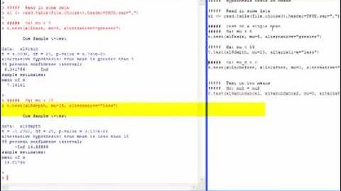 Hypothesis tests on means in R