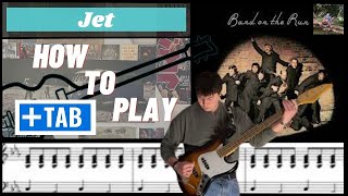 Paul McCartney and Wings - Jet  (Bass cover with Play along Tab)