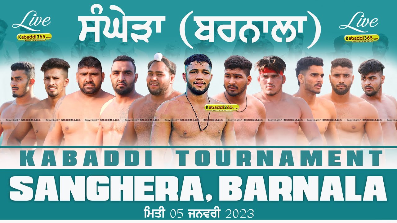 🔴[Live] Sanghera (Barnala) Kabaddi Tournament 05 Jan 2023