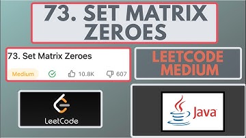 Leetcode | 73. Set Matrix Zeroes | Medium | Java Solution