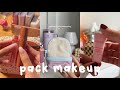 Lets pack my makeup bag asmr tiktok