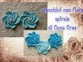 orecchini spirale all'uncinetto