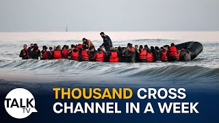 Thousand migrants cross channel in a week