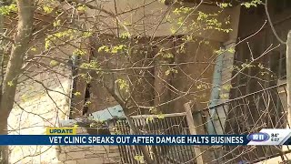 Vet clinic speaks out after building damages halt businesses