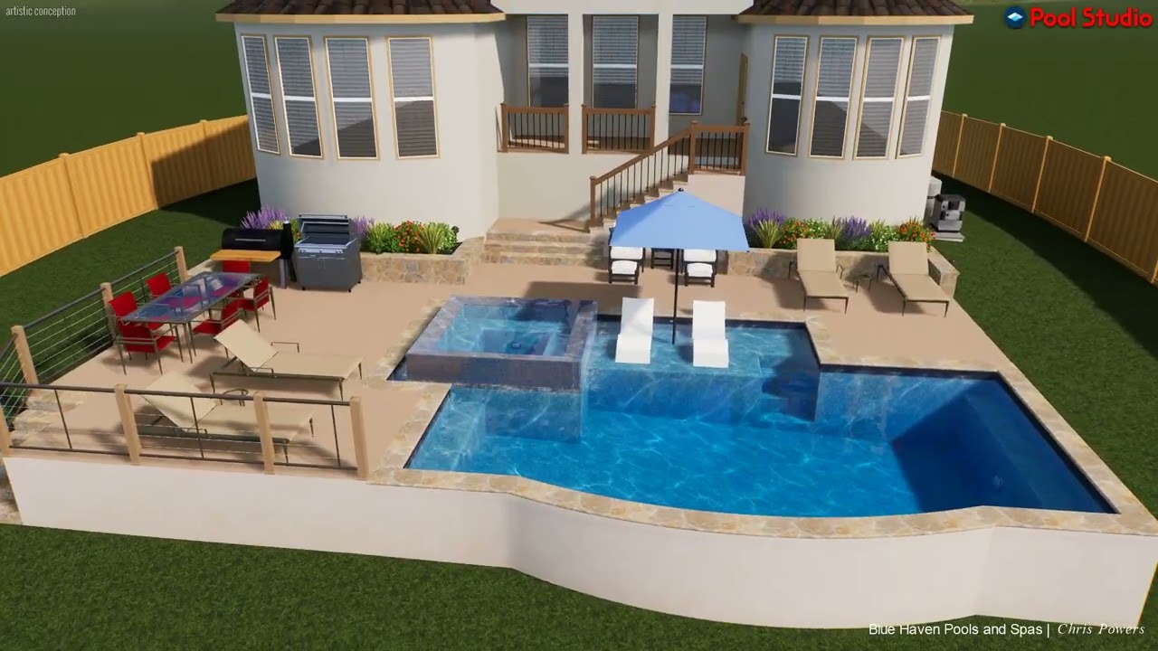 Custom Pool and Spa by Blue Haven