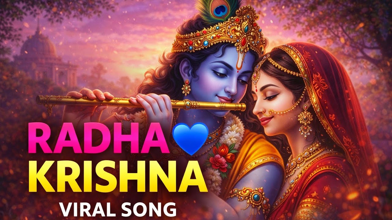 Radha Krishna Romantic Song 🦚 | Bangla Devotional Love | Viral Krishna Bhajan