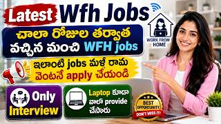 Great WFH Jobs after a long time | Only Interview | Laptop provided | Latest WFH jobs 2026 screenshot 1