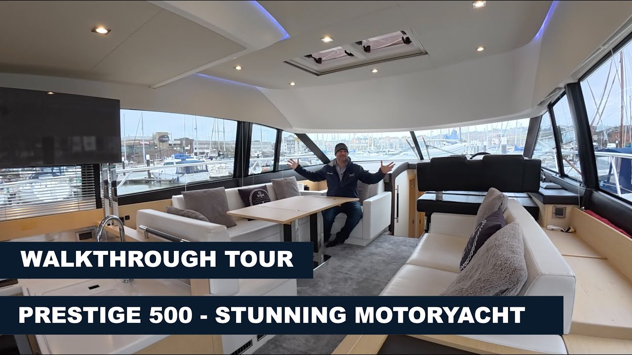 Потрясающая яхта стоимостью 500 000 фунтов стерлингов - Обзор яхты Prestige 500 - Простор, комфор...