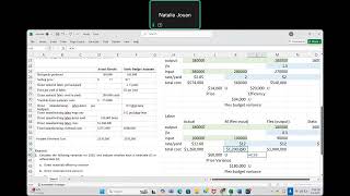 Managerial Accounting   Variance Analysis   Natalia Jouan