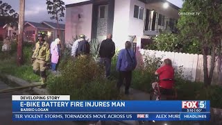 E-Bike Battery Fire Injures Man