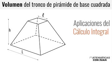 VOLUMEN DE UN TRONCO DE PIRÁMIDE DE BASES CUADRADAS. Deducción de la fórmula. Integración ∫
