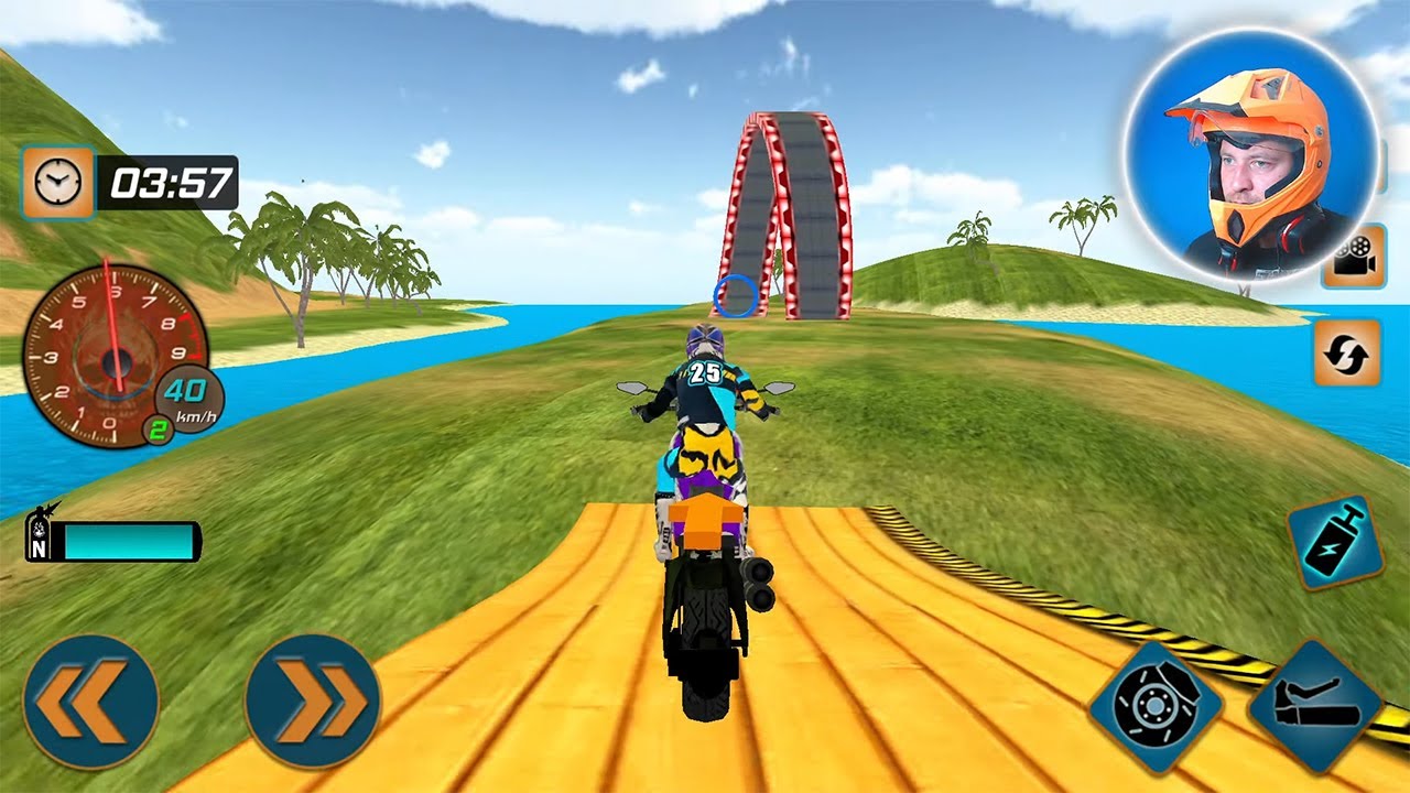 Fearless Beach Bike Stunts Rider Stunt Mode - #17 Motor Bike Games Android Gameplay