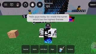 A turret that shoots 20 hyper cannons in a second