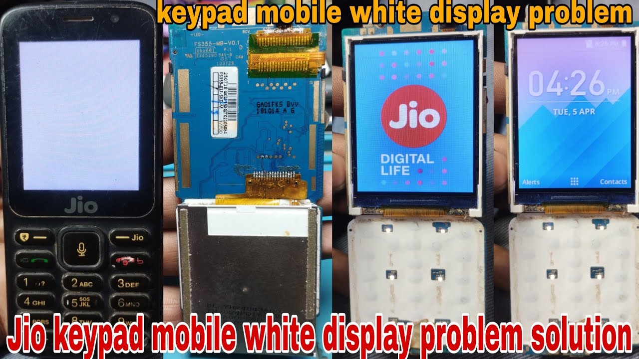 Keypad mobile display white problem // 