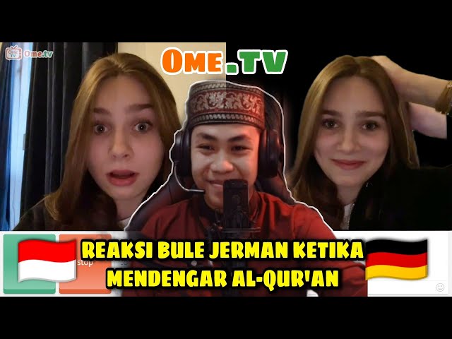 BULE JERMAN 😯 KETIKA PERTAMA KALI MENDENGAR AL-QUR'AN ‼️ - TIDAK BERHENTI TERSENYUM || OME.TV MUSLIM class=