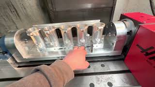 Machining positional ops on the 4th axis trunnion haas vf3