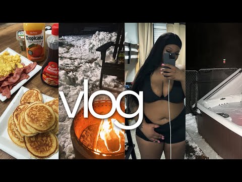 VLOG: content creator ski trip with strangers part 3 (her ex boyfriend popped up!?) 👀