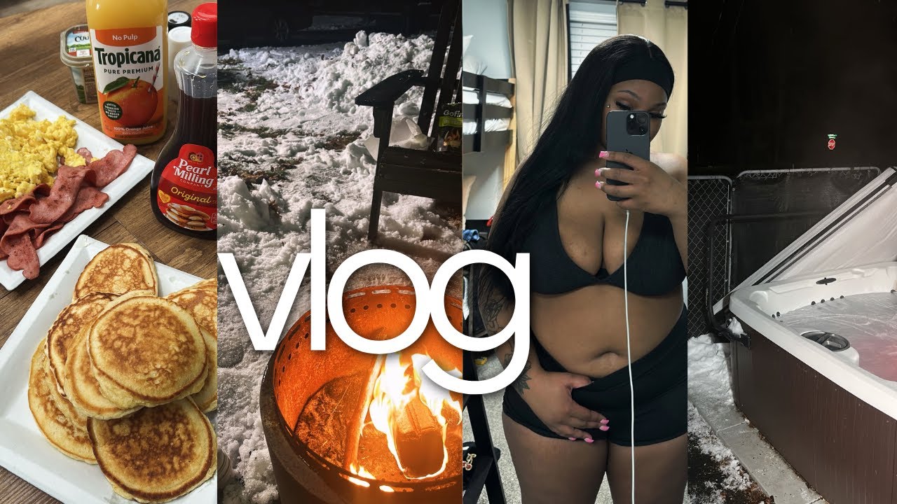 VLOG: content creator ski trip with strangers part 3 (her ex boyfriend popped up!?) 👀