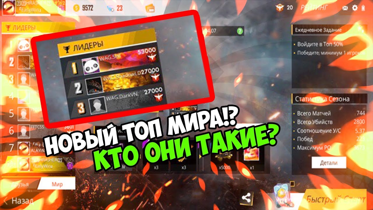 НОВЫЙ ТОП МИРА 57000 ? | КТО ЭТО ТАКИЕ !? | СМАЙЛ БОЛЬШЕ НЕ ТОП МИРА :)