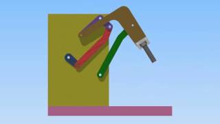 Animation of Design of Mechanisms Linkage - Front View