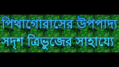 Pythagorean Theorem | Pythagoras Upopaddo |সদৃশকোণী ত্রিভুজের সাহায্যে পিথাগোরাসের উপপাদ্য chapter 9
