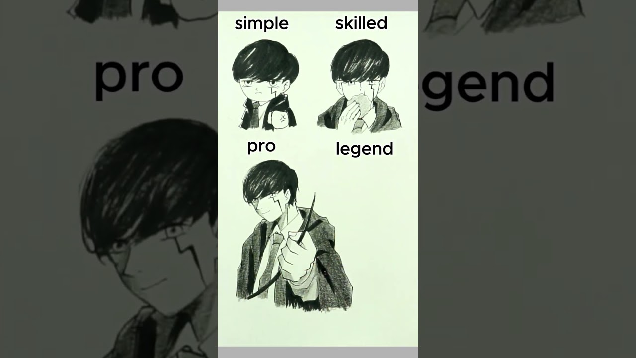 4 Levels of Drawing Mash Burnedead ✏️💪 | Mashle: Magic and Muscles