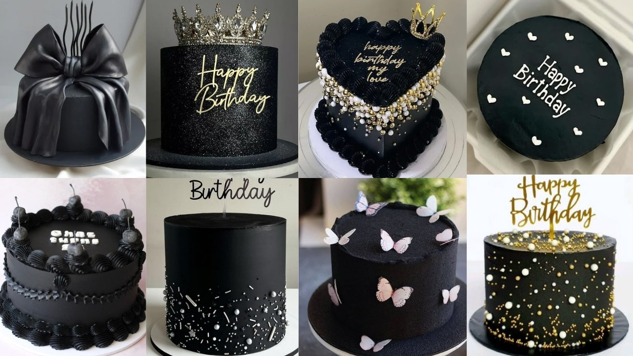 🖤Black Cake Designs/Cake Design for birthday/Cake Design/Cake Photo/Happy Birthday Cake/CakeDesigns