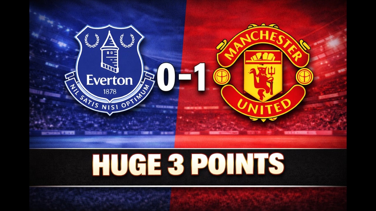 SCRAPPY but MASSIVE WIN! | Everton 0-1Manchester United Match Reaction